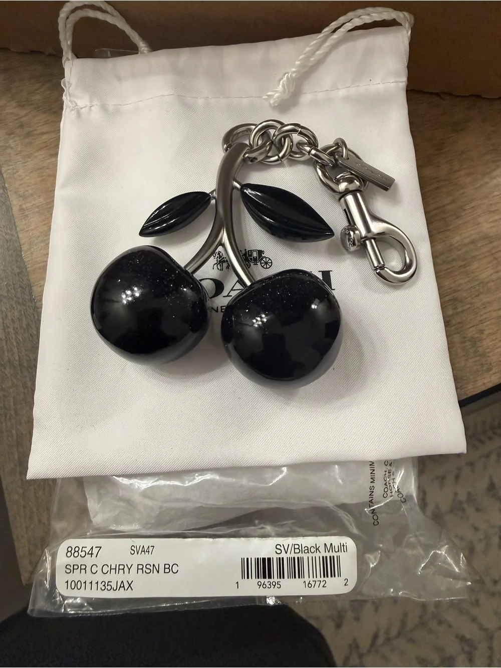 COACH Black Cherry Charm
